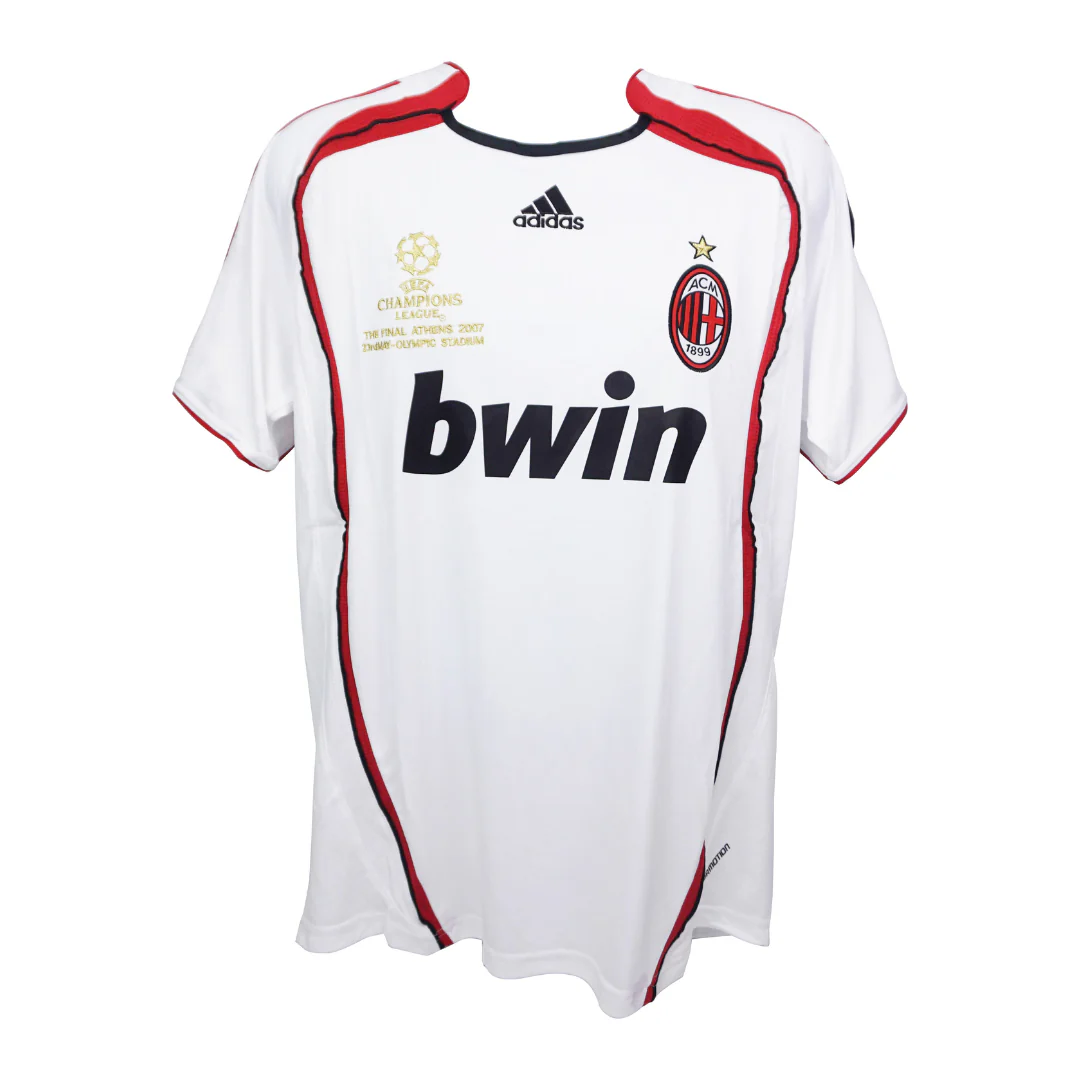 Framed Alessandro Nesta Signed AC Milan Away Soccer Jersey #13 with Beckett Witness - Image 4