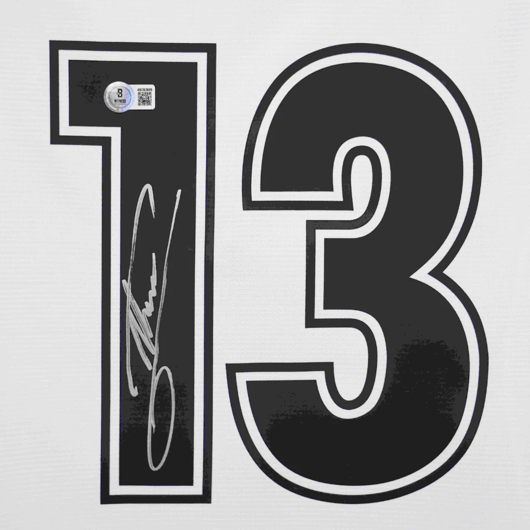 Framed Alessandro Nesta Signed Lazio Away Soccer Jersey #13 with Beckett Witness - Image 2