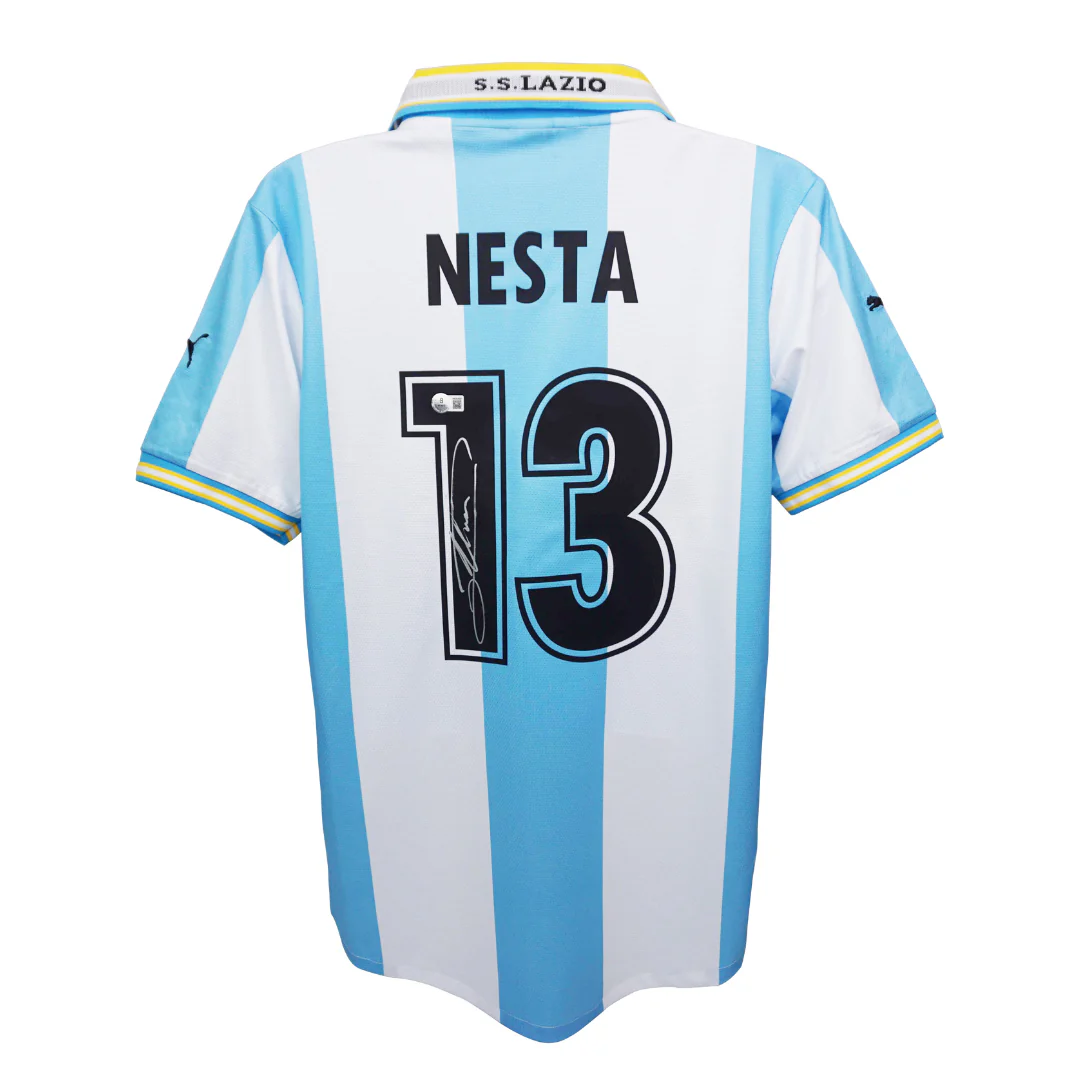 Framed Alessandro Nesta Signed Lazio Soccer Jersey #13 with Beckett Witness - Image 3