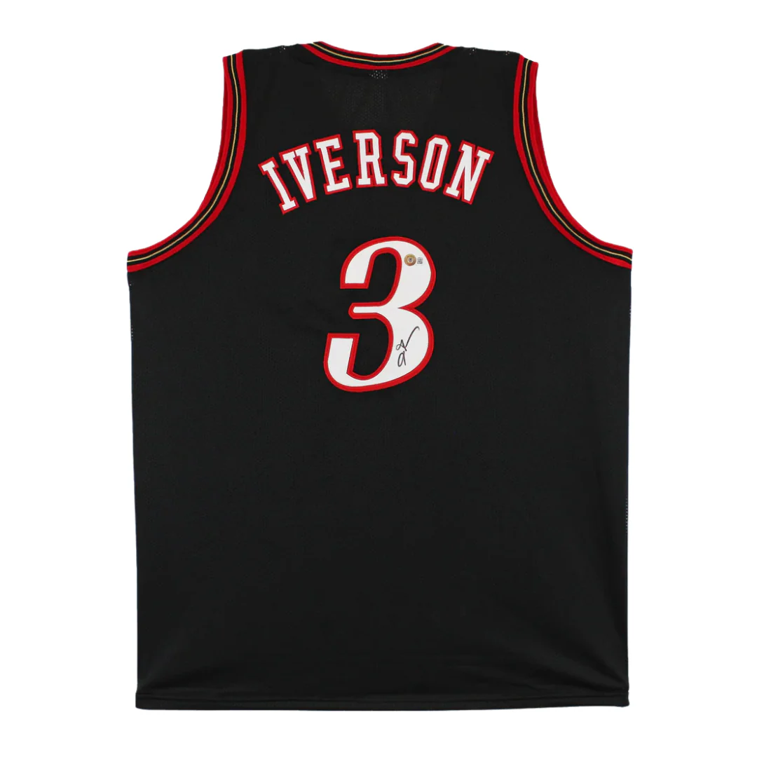 Allen Iverson Signed Philadelphia 76ers Basketball Jersey with Beckett Witness - Image 3