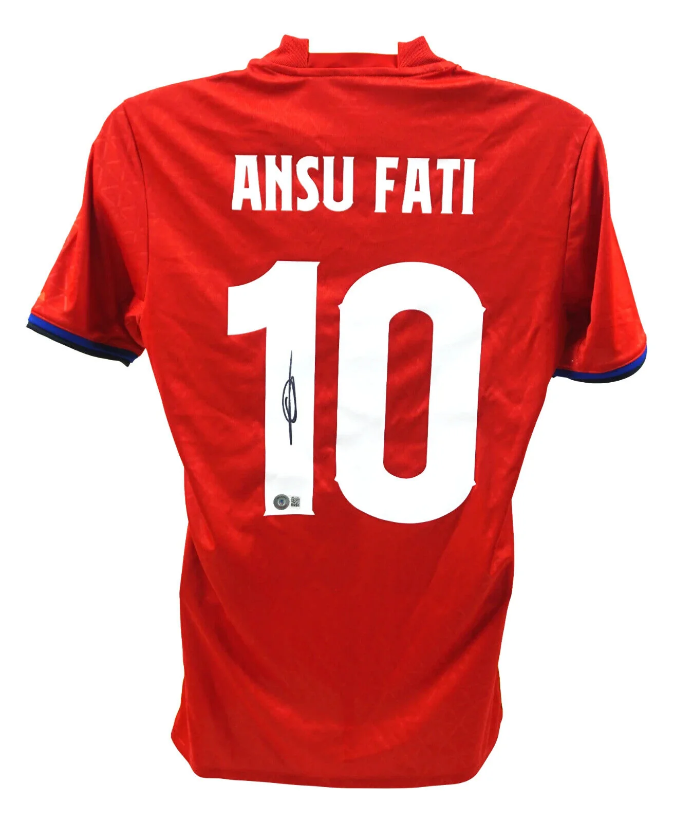 Ansu Fati Signed Spain FC Home Soccer Jersey #10 with Beckett COA - Image 3