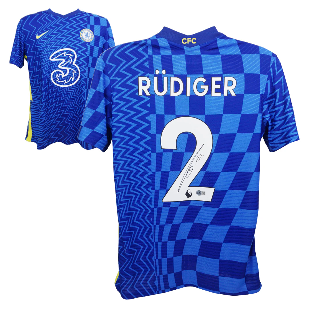 Antonio Rudiger Signed Chelsea FC Home Soccer Jersey #2 with Beckett COA