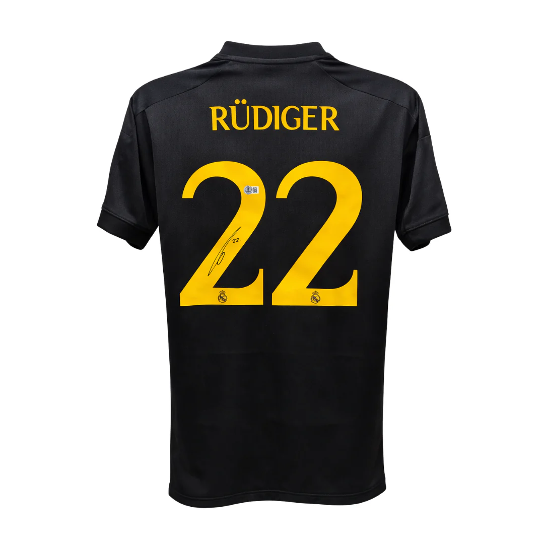 Antonio Rudiger Signed Real Madrid Away Soccer Jersey #22 with Beckett COA - Image 3