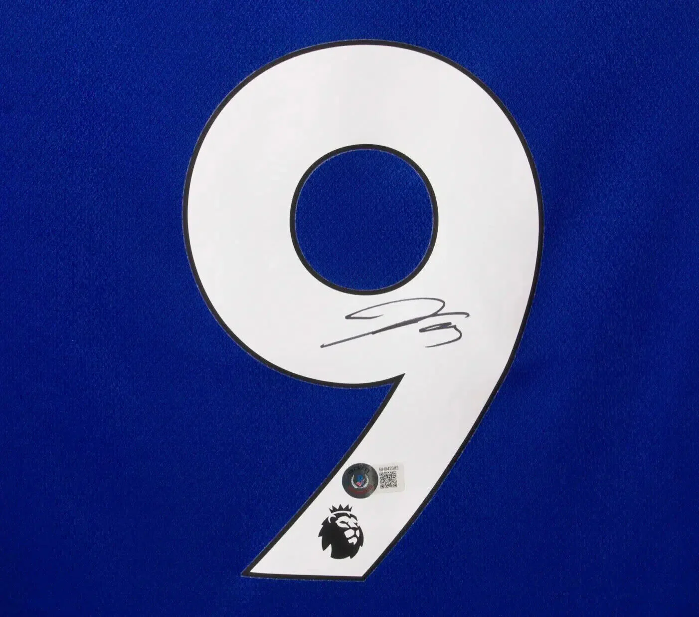 Aubameyang Signed Chelsea FC Home Soccer Jersey #9 with Beckett COA - Image 2