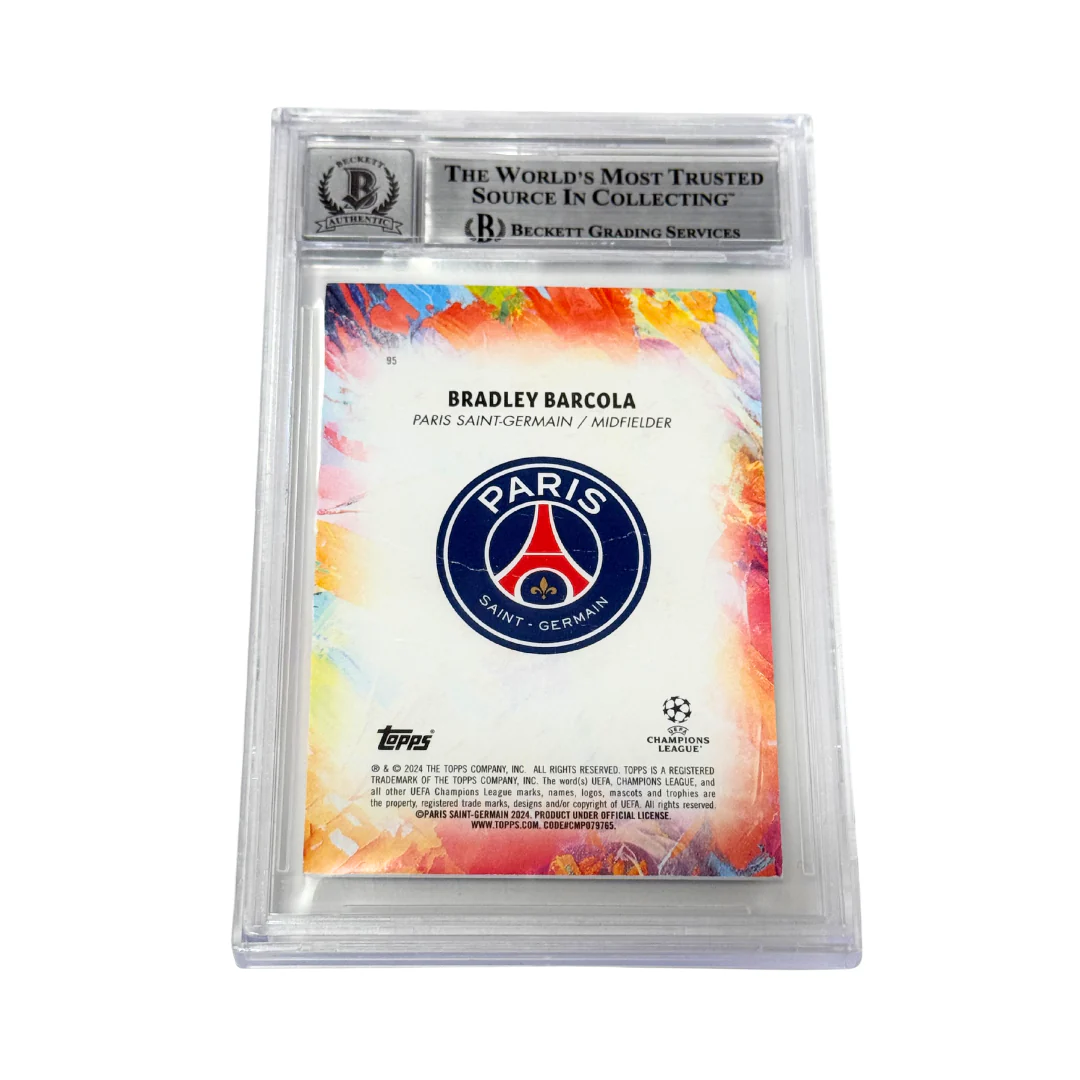 Bradley Barcola Signed 2023-24 Topps Inception UCC #95 Rookie – BGS 10 Autograph - Image 2
