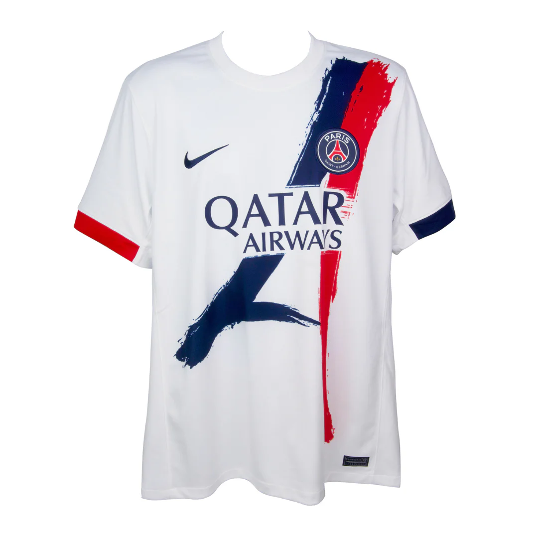 Framed Bradley Barcola Signed PSG Away Soccer Jersey #29 with Beckett Witness - Image 4