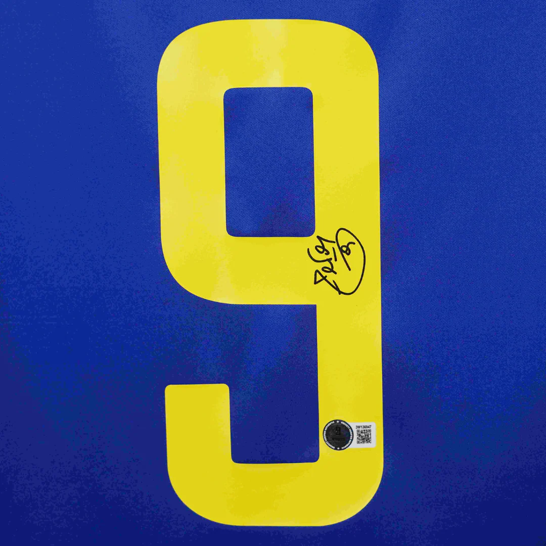 Framed Carlos Tevez Signed Boca Juniors Soccer Jersey #9 with Beckett Witness - Image 2