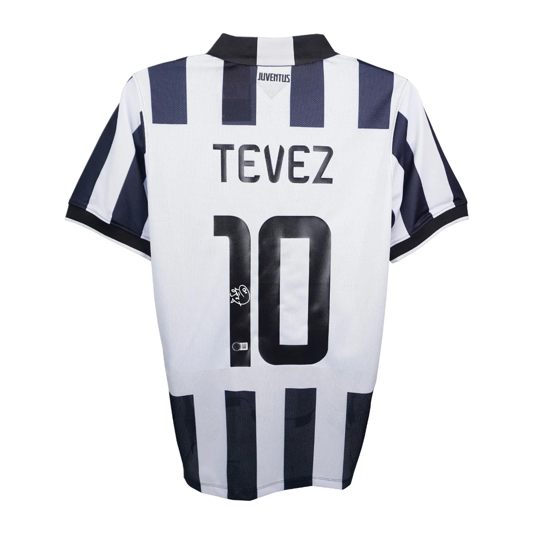 Framed Carlos Tevez Signed Juventus FC Home Soccer Jersey #10 with Beckett Witness - Image 3