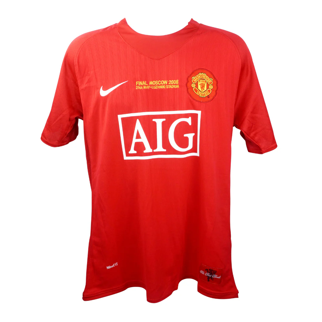 Framed Carlos Tevez Signed Manchester Utd 08 UCL Final Jersey #32 with Beckett Witness - Image 4