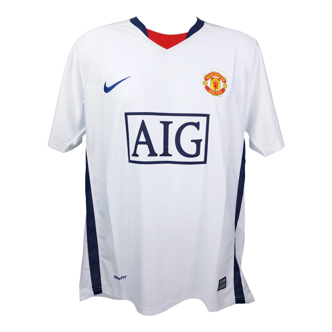 Framed Carlos Tevez Signed Manchester Utd Away Soccer Jersey #32 with Beckett Witness - Image 4