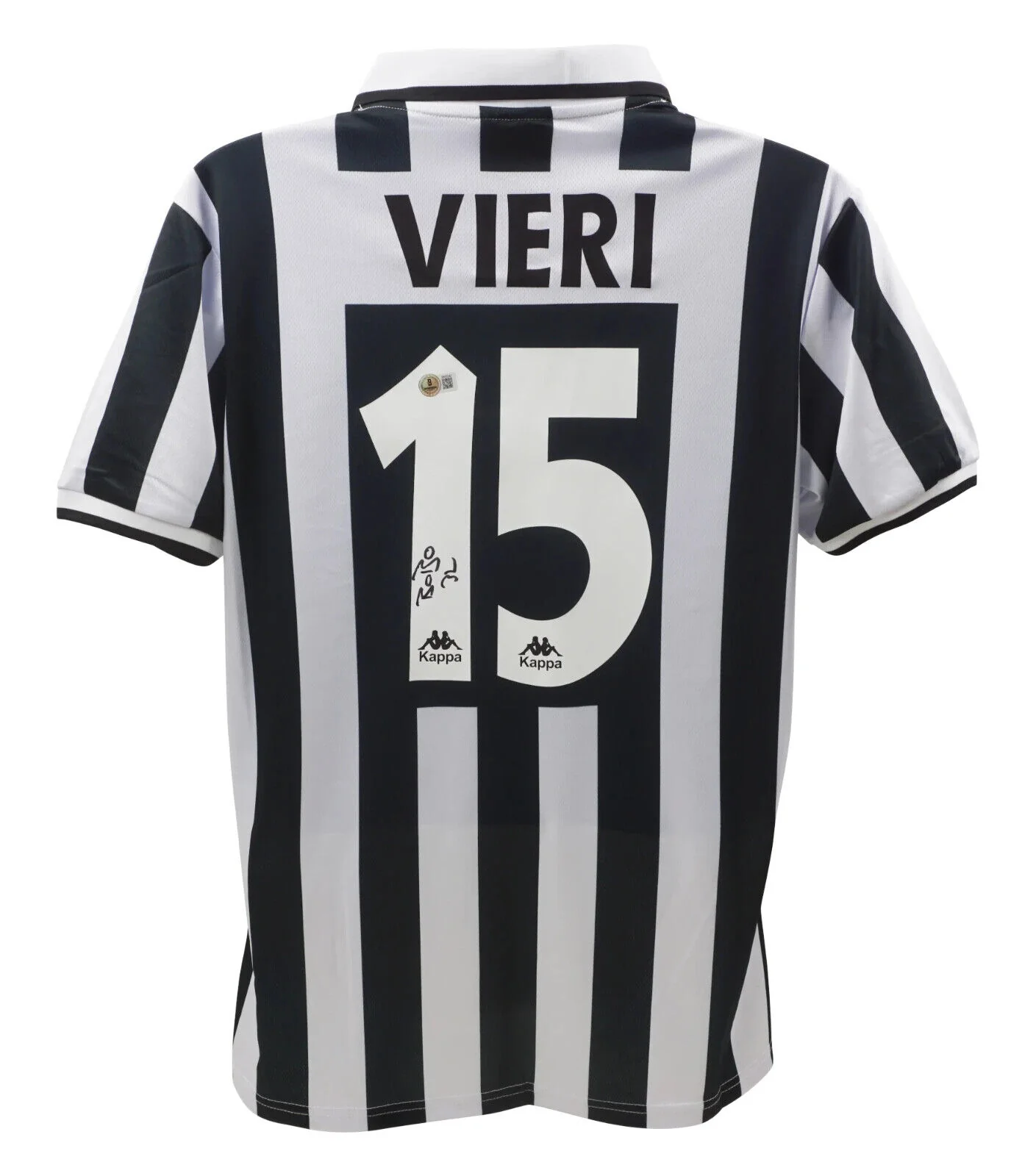 Christian Vieri Signed Juventus FC Home Soccer Jersey #15 with Beckett COA - Image 3