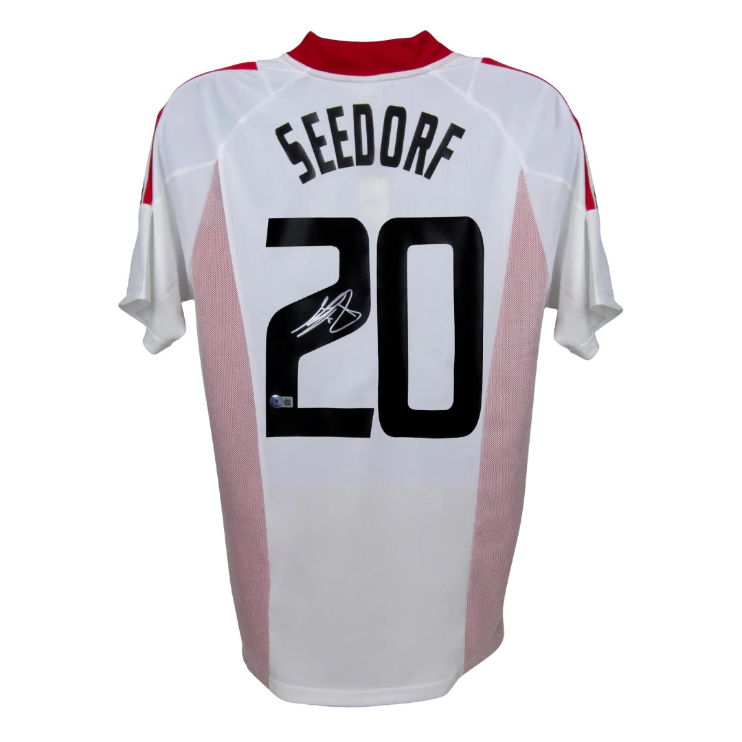 Clarence Seedorf Signed AC Milan Away Soccer Jersey #20 with Beckett COA - Image 3