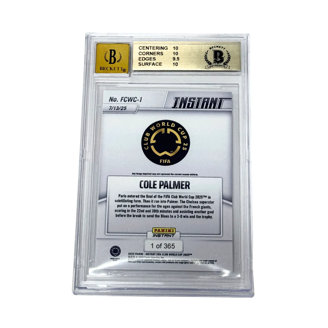 Cole Palmer Signed 2025 Panini Instant FIFA Club World Cup /365 - BGS 10 AUTO 10 - Image 2