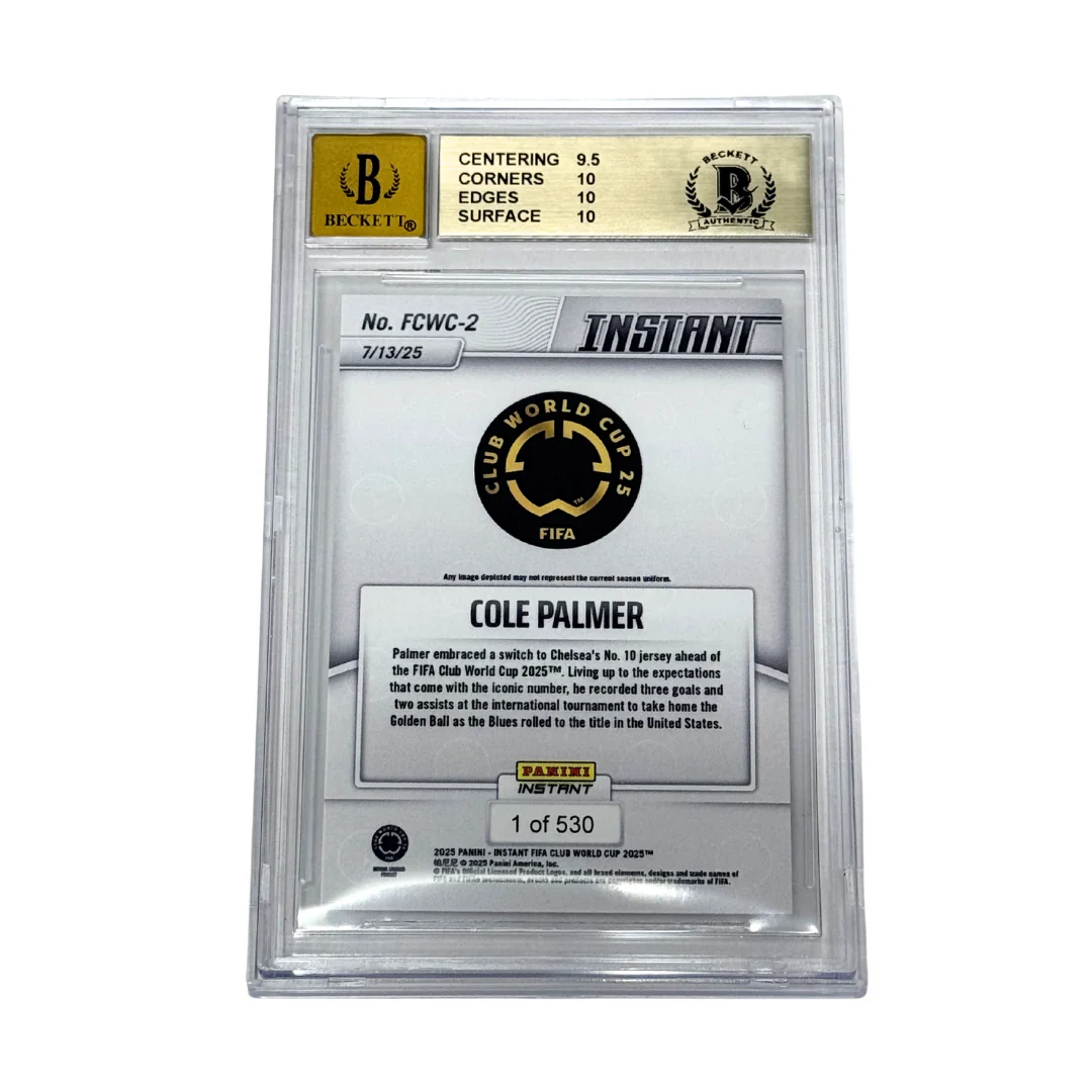 Cole Palmer Signed 2025 Panini Instant FIFA Club World Cup /530 - BGS 10 AUTO 10 - Image 2