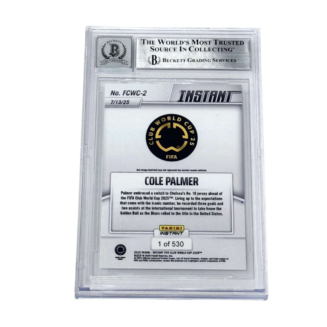 Cole Palmer Signed 2025 Panini Instant FIFA Club World Cup /530 - BGS 10 AUTO - Image 2