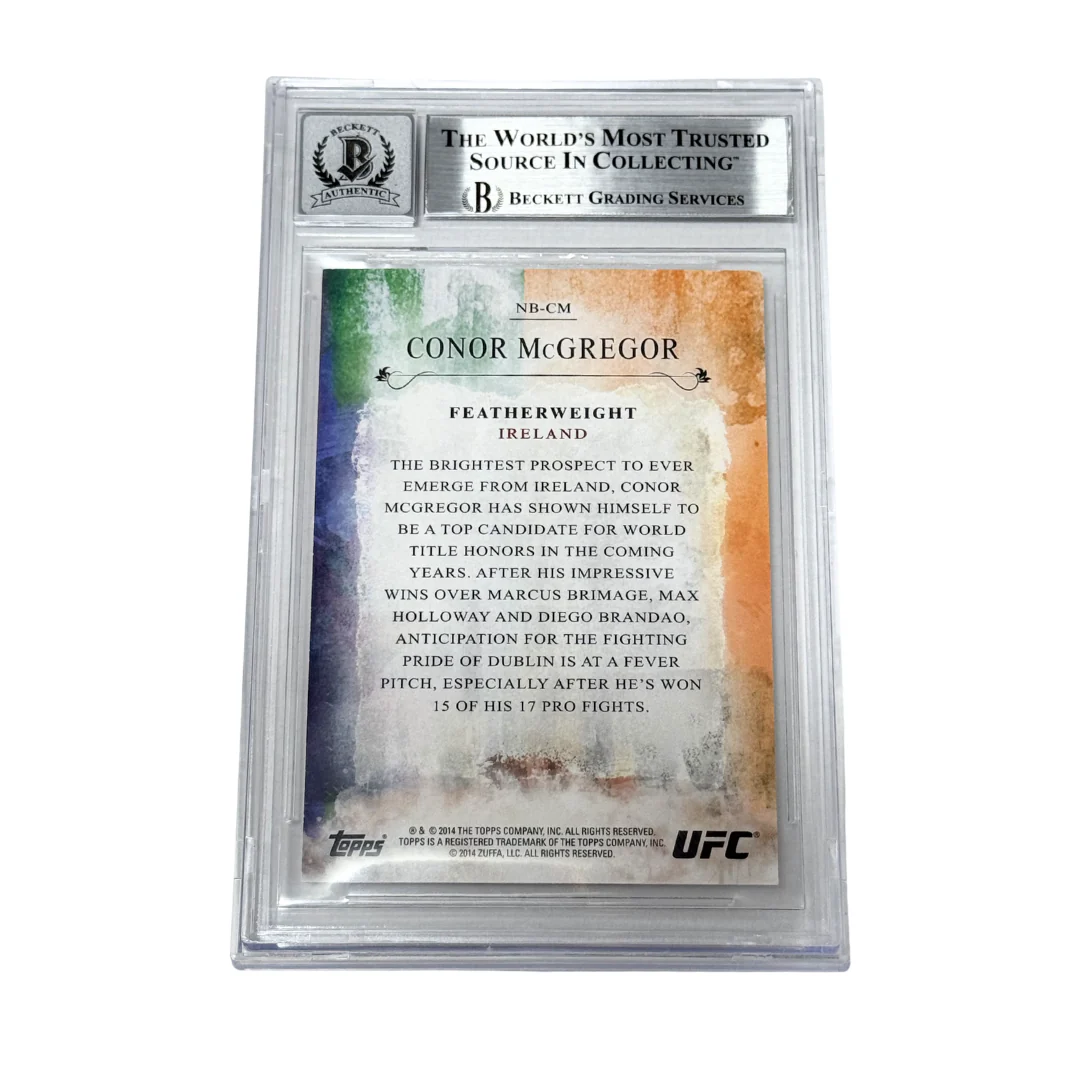 Conor McGregor Signed 2014 Topps UFC Bloodlines New Guard - BGS AUTO 10 - Image 2