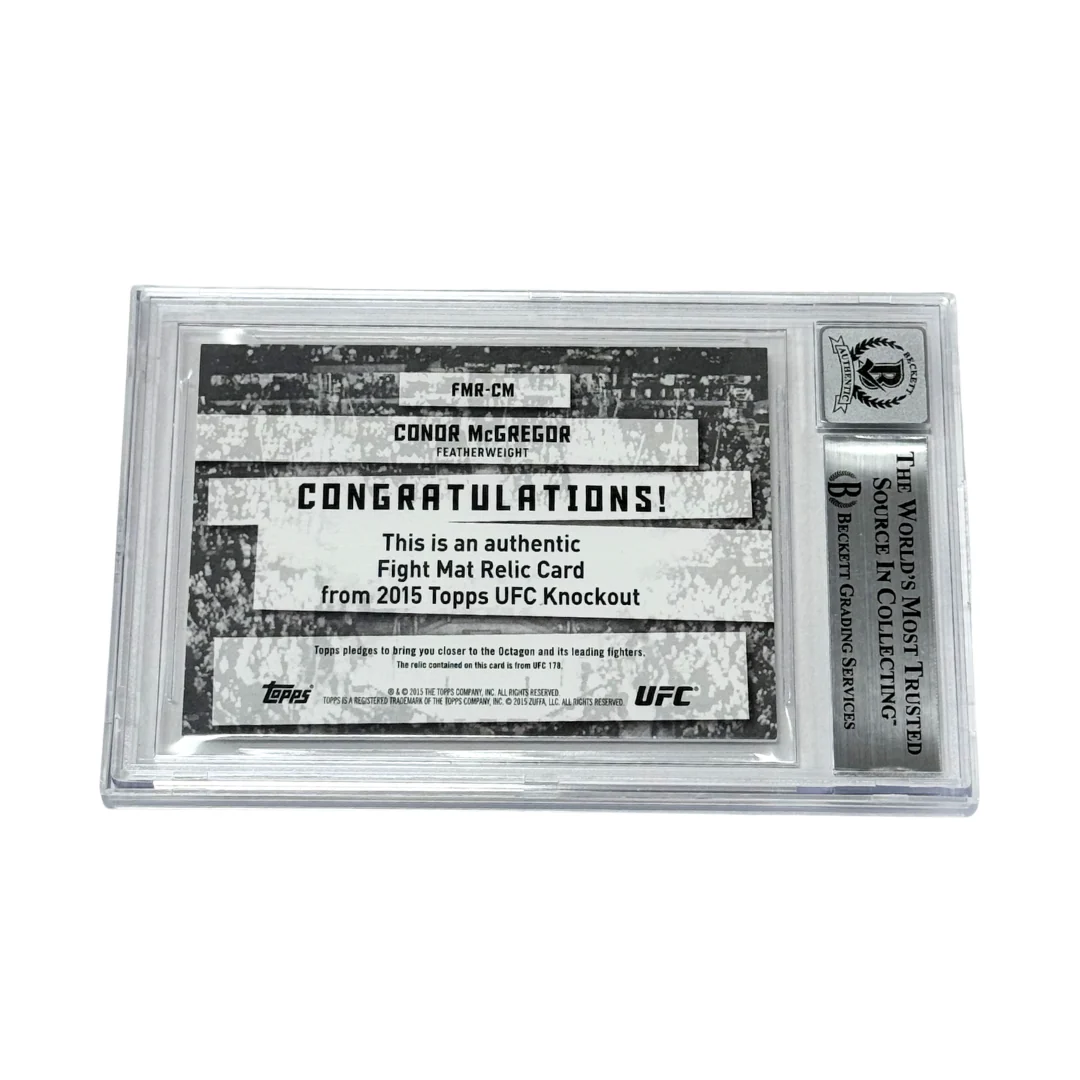 Conor McGregor Signed 2015 Topps UFC Knockout Fight Mat Relics - BGS AUTO 10 - Image 2