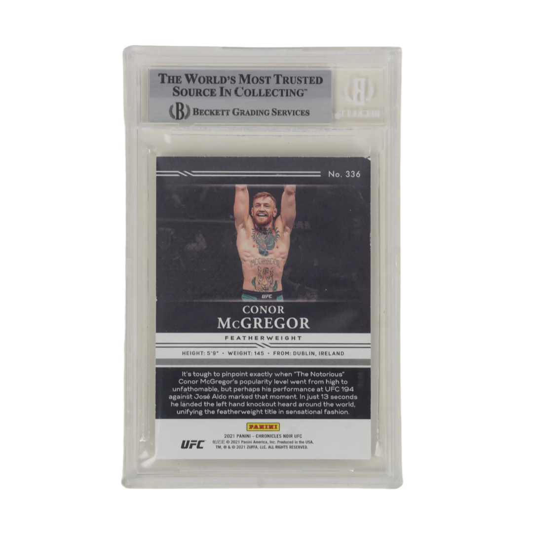 Conor McGregor Signed 2021 Panini Noir UFC #336 – BGS Autograph Authentic - Image 2