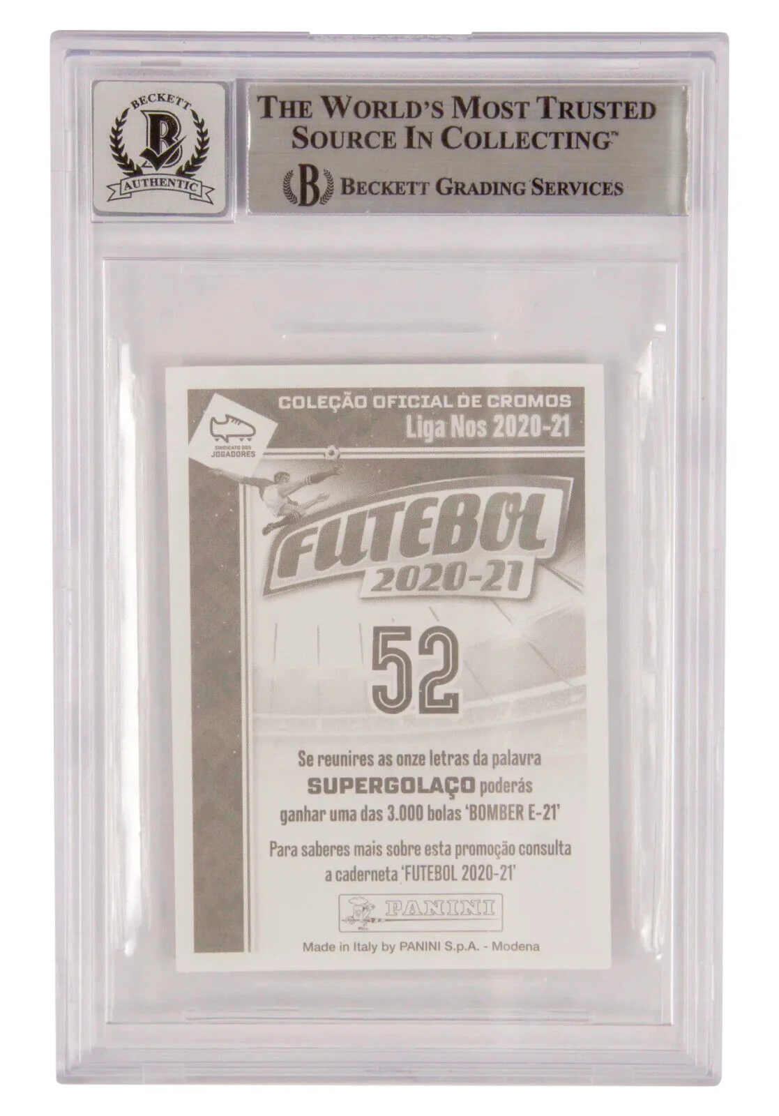 Darwin Nunez Signed 2020-21 Panini Futebol Liga Nos Rookie – BGS 10 Autograph - Image 2
