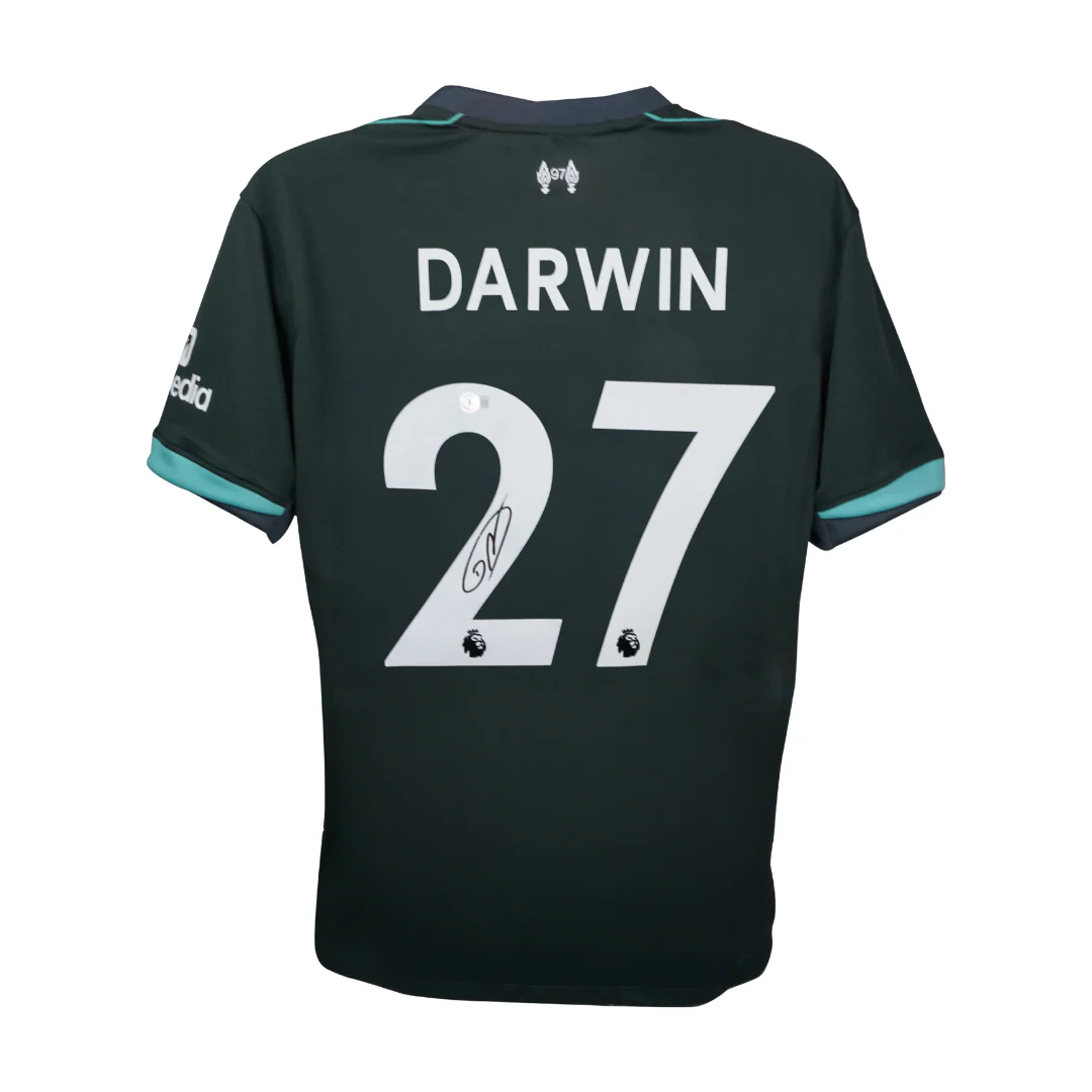 Darwin Nunez Signed Liverpool FC Away Soccer Jersey #27 with Beckett COA - Image 2