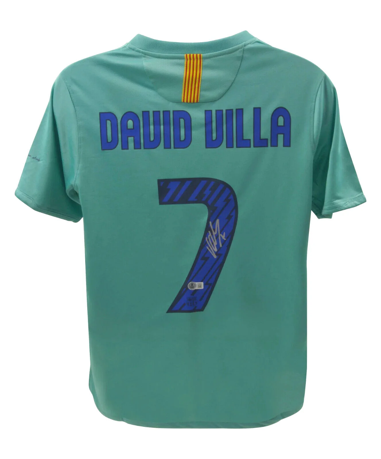 David Villa Signed FC Barcelona Away Soccer Jersey #7 with Beckett Witness - Image 3