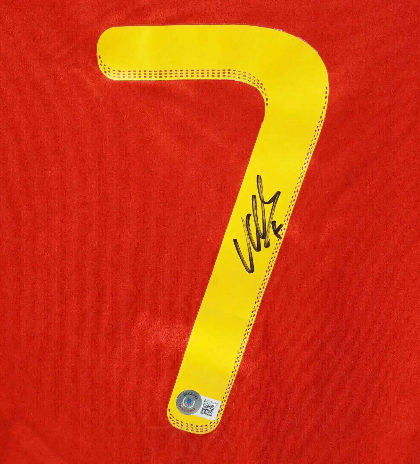 David Villa Signed Spain FC Home Soccer Jersey #7 with Beckett COA - Image 2