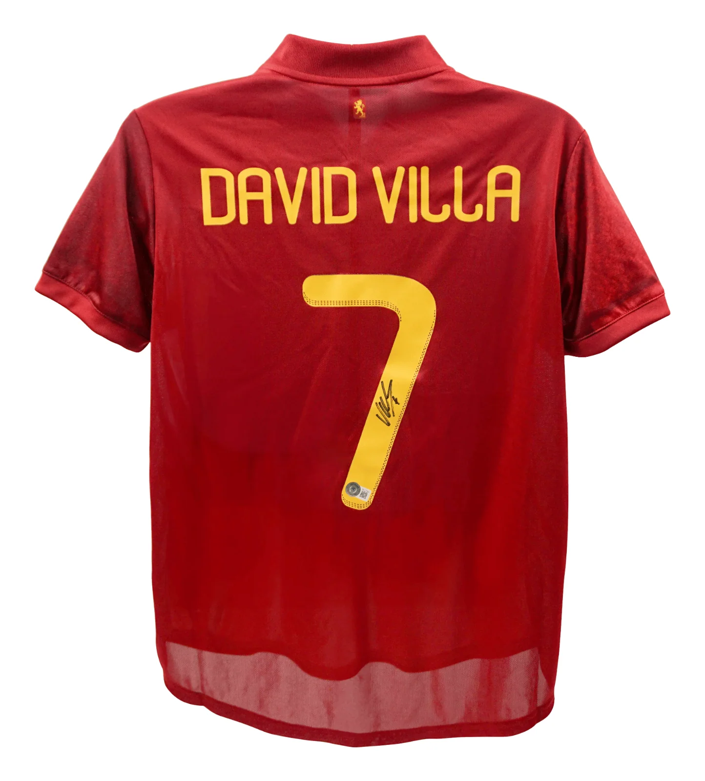 David Villa Signed Spain FC Home Soccer Jersey #7 with Beckett COA - Image 3