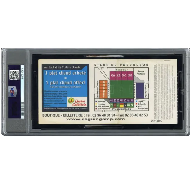Didier Drogba Signed 2003 Marseille Debut Match Ticket Inscribed Debut – PSA 2 - Image 2