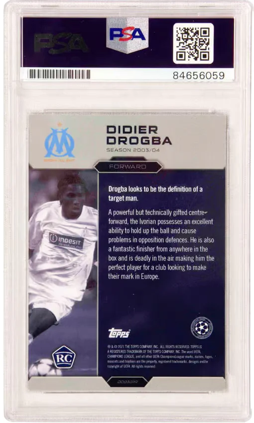 Didier Drogba Signed 2021-22 Topps Lost Rookie Set – PSA 10 Autograph - Image 2