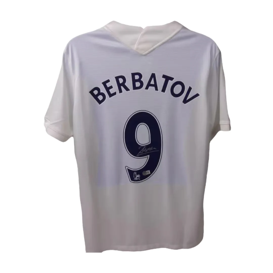 Dimitar Berbatov Signed Tottenham Hotspur Home Soccer Jersey #9 with Beckett COA - Image 3