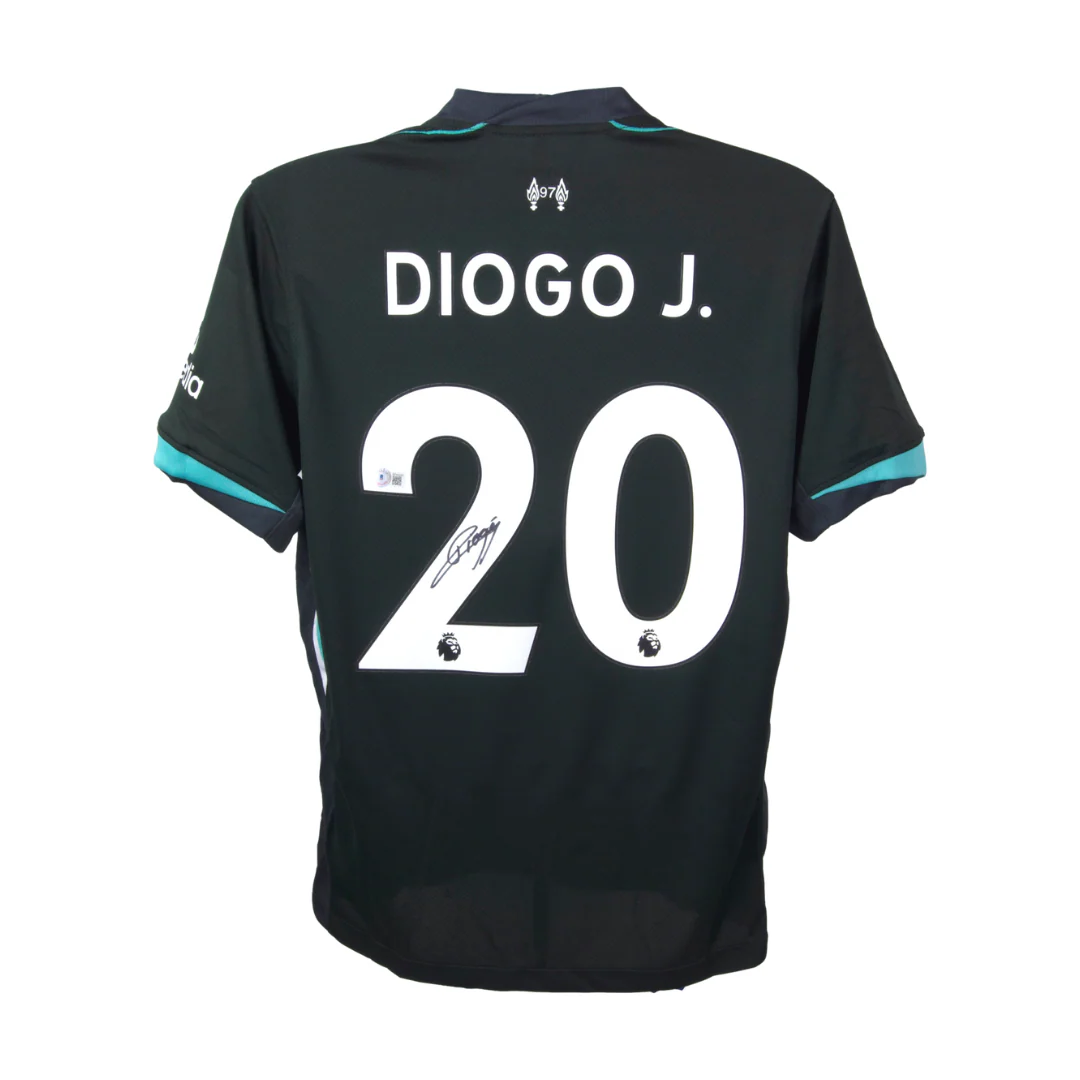 Framed Diogo Jota Signed Liverpool FC Away Soccer Jersey #20 with Beckett COA - Image 3
