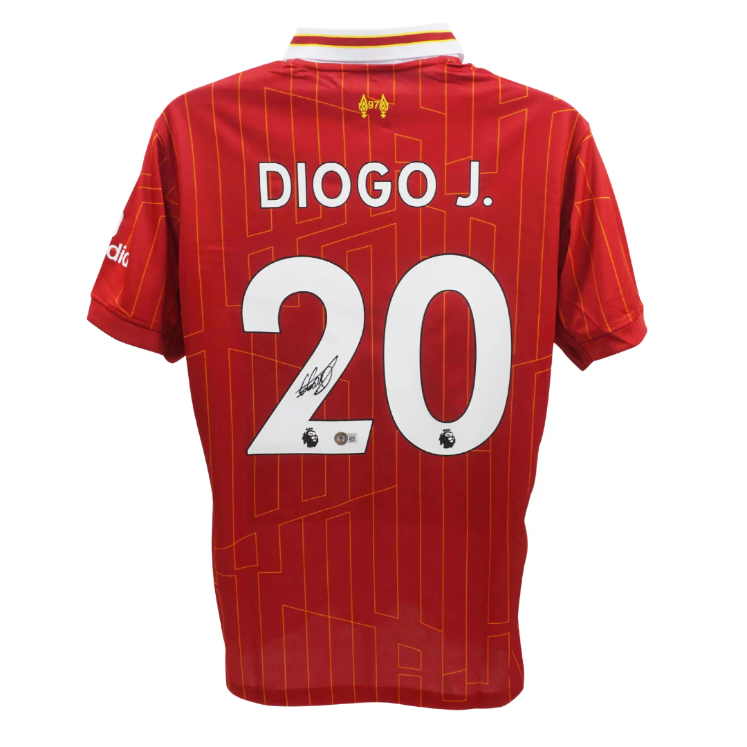 Framed Diogo Jota Signed Liverpool FC Home Soccer Jersey #20 with Beckett COA - Image 3