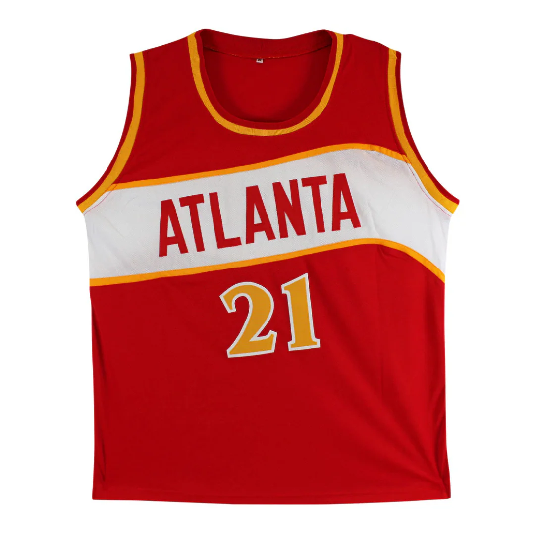 Dominique Wilkins Signed & Inscribed Atlanta Hawks Basketball Jersey with Beckett COA - Image 3