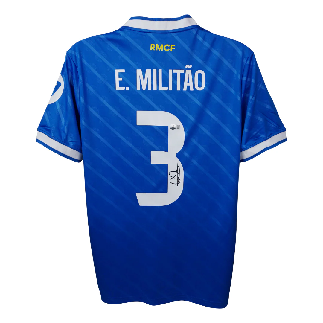 Eder Militao Signed Real Madrid Away Soccer Jersey #3 with Beckett Witness - Image 3
