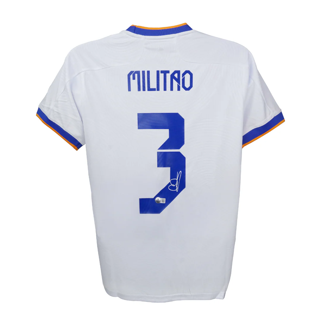 Eder Militao Signed Real Madrid FC Soccer Jersey #3 with Beckett Witness - Image 3