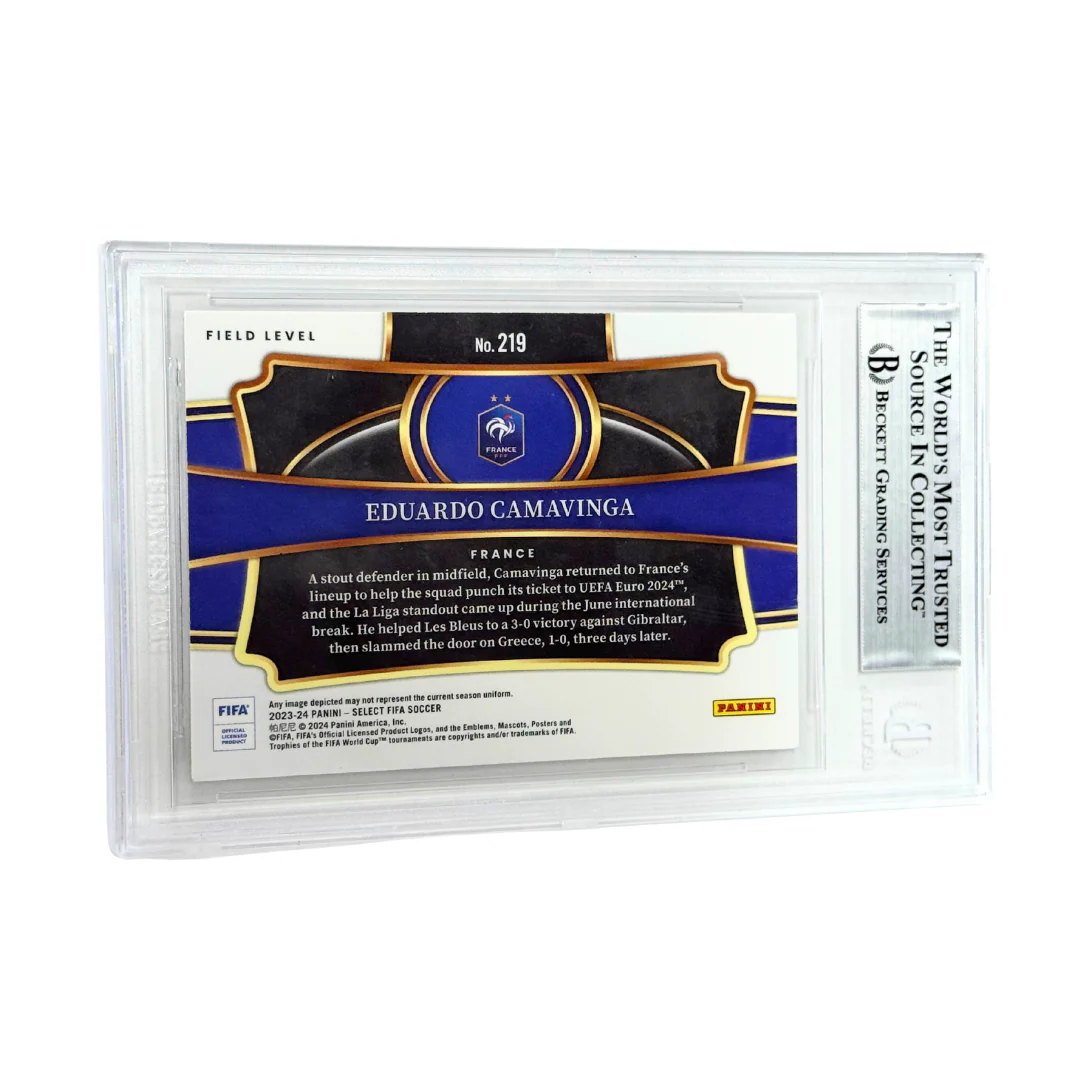 Eduardo Camavinga Signed 2023 Panini Select FIFA Field Level - Beckett Witness - Image 2