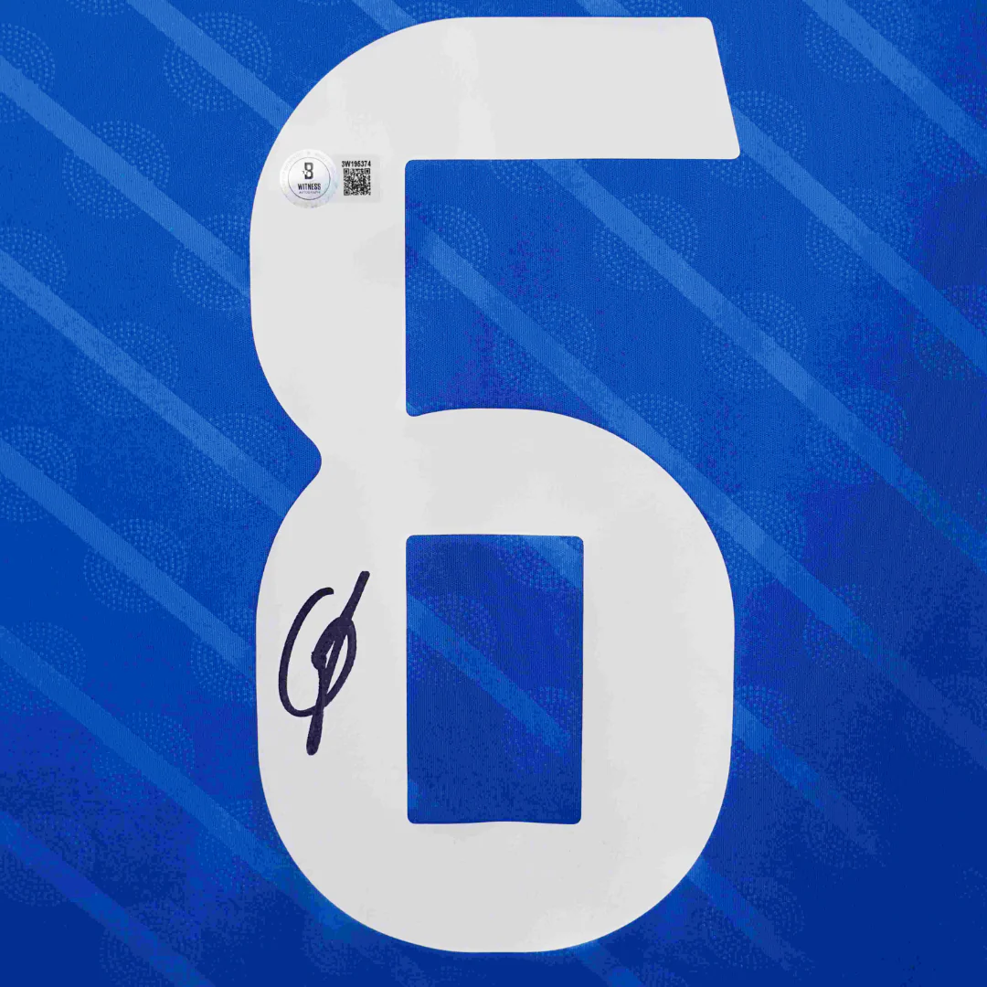 Framed Eduardo Camavinga Signed Real Madrid Soccer Jersey #6 with Beckett Witness - Image 2