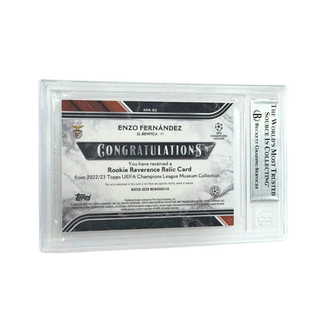 Enzo Fernandez Signed 2022-23 Topps Museum UCL Rookie Relics - Beckett Witness - Image 2