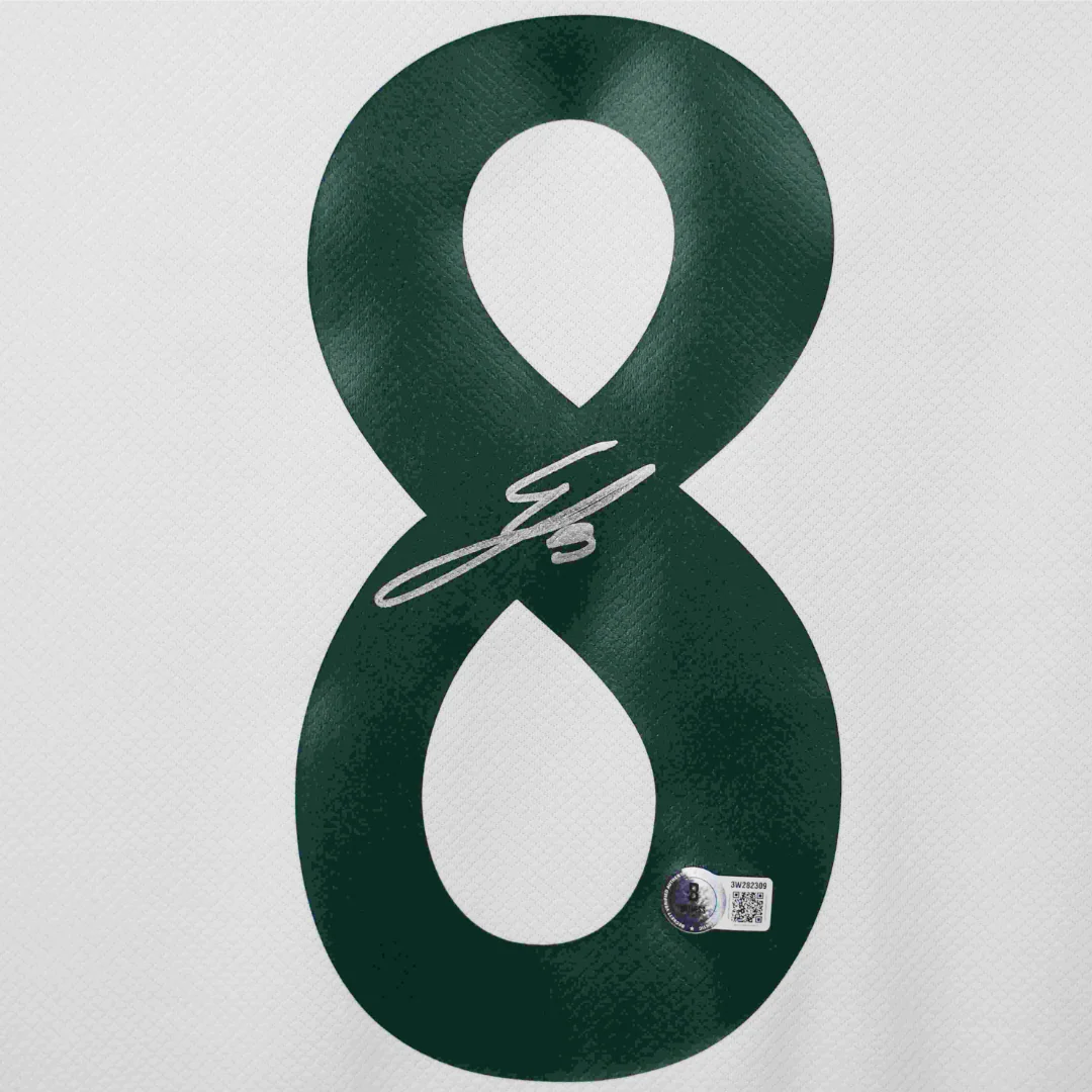 Framed Enzo Fernandez Signed Chelsea Away Soccer Jersey #8 with Beckett Witness - Image 2