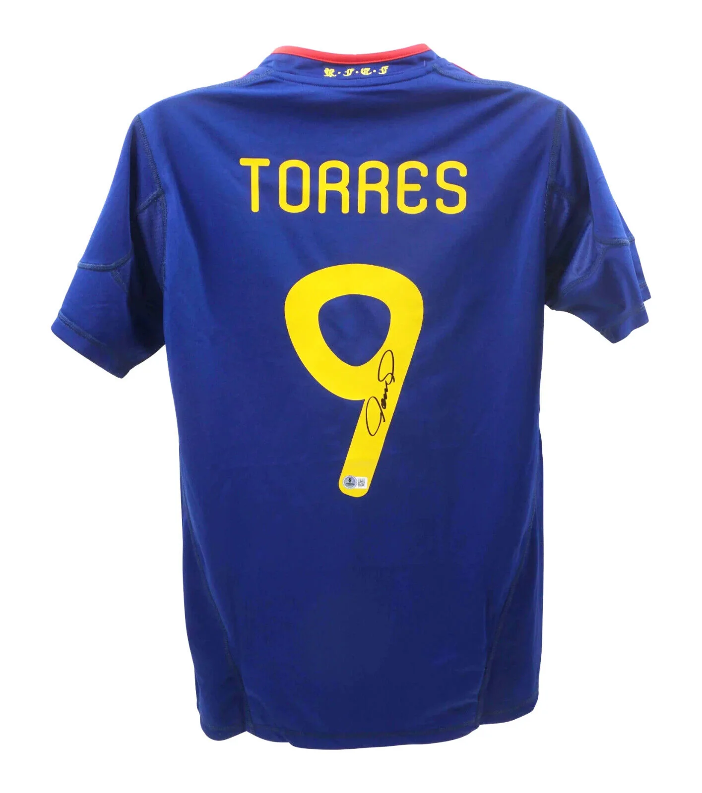 Fernando Torres Signed 2010 World Cup Final Spain Soccer Jersey with Beckett COA - Image 3