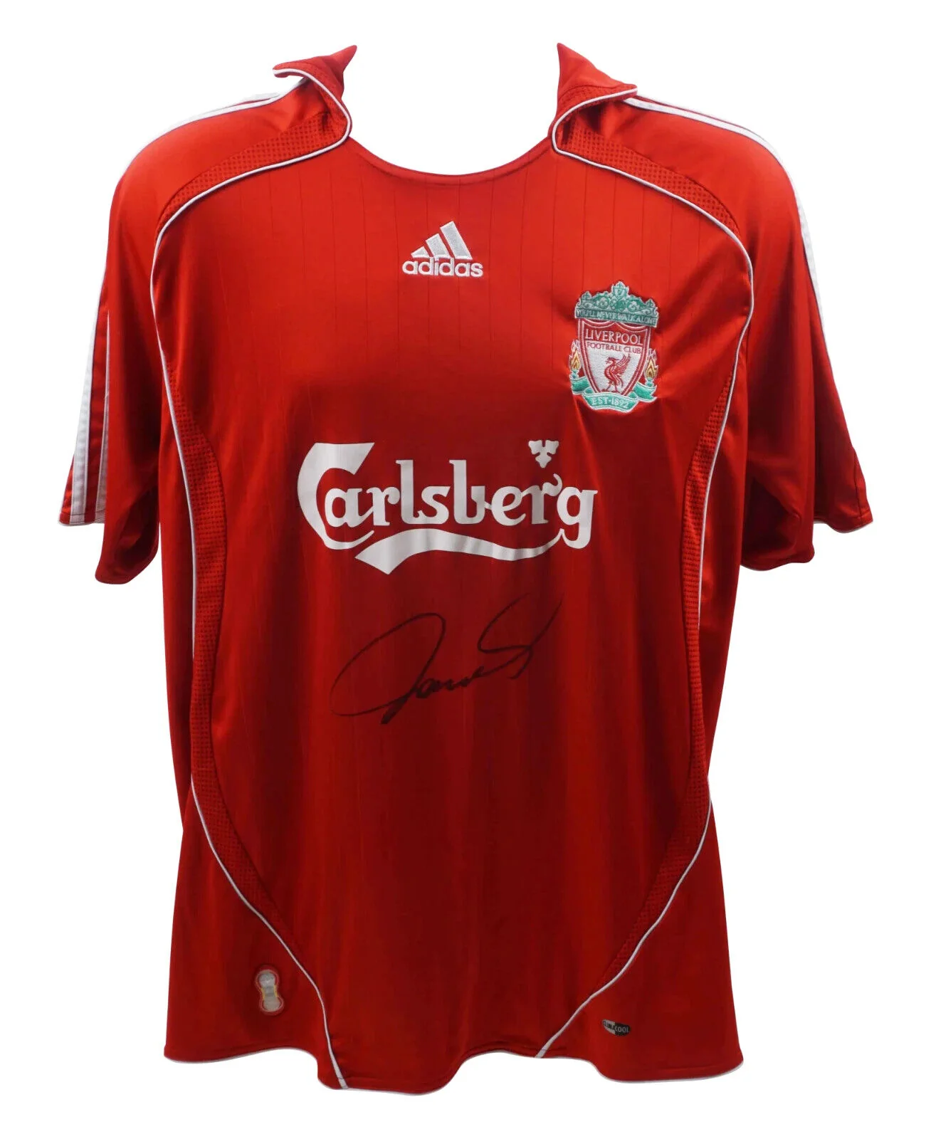 Fernando Torres Signed Liverpool FC Home Soccer Jersey #9 with Beckett COA - Image 3