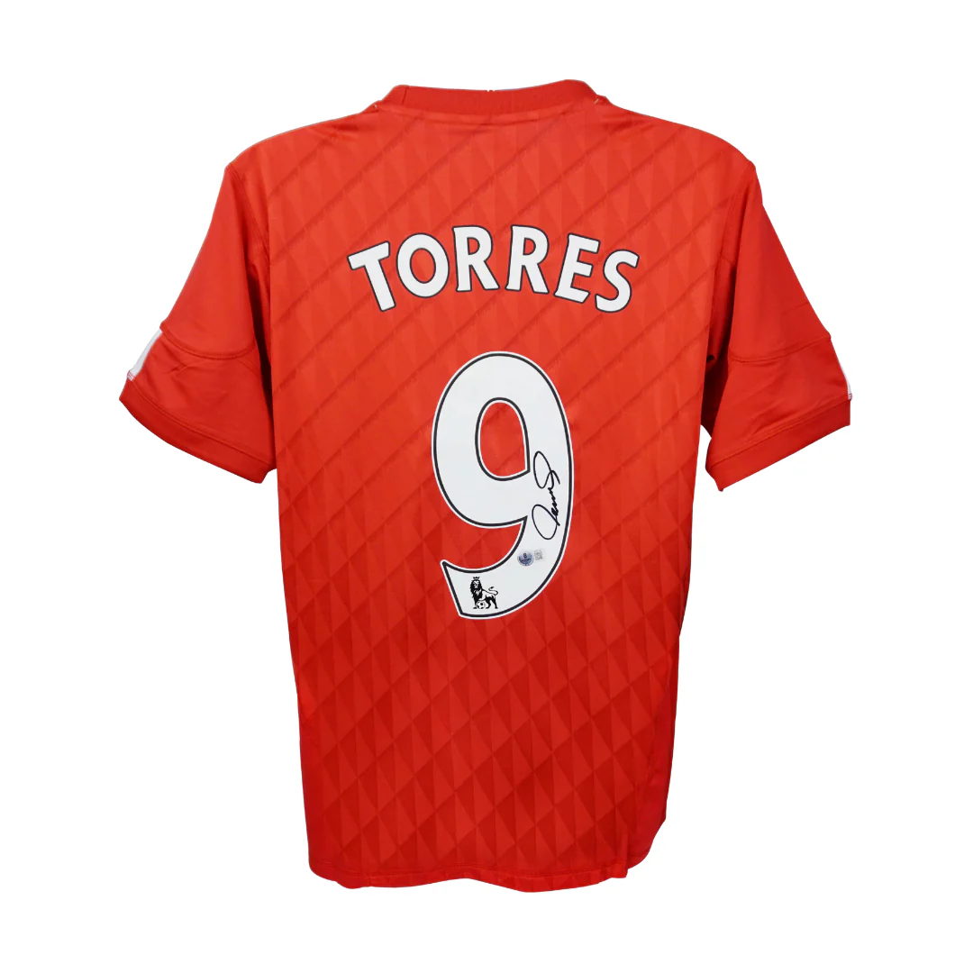 Fernando Torres Signed Liverpool FC Home Soccer Jersey #9 with Beckett COA - Image 3
