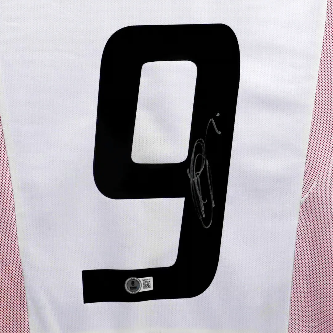 Filippo Inzaghi Signed AC Milan Soccer Jersey #9 with Beckett Witness - Image 2