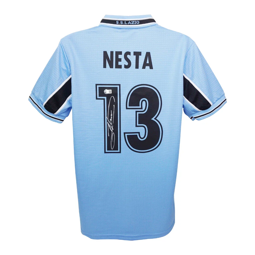 Framed Alessandro Nesta Signed Lazio Soccer Jersey #13 with Beckett Witness - Image 3