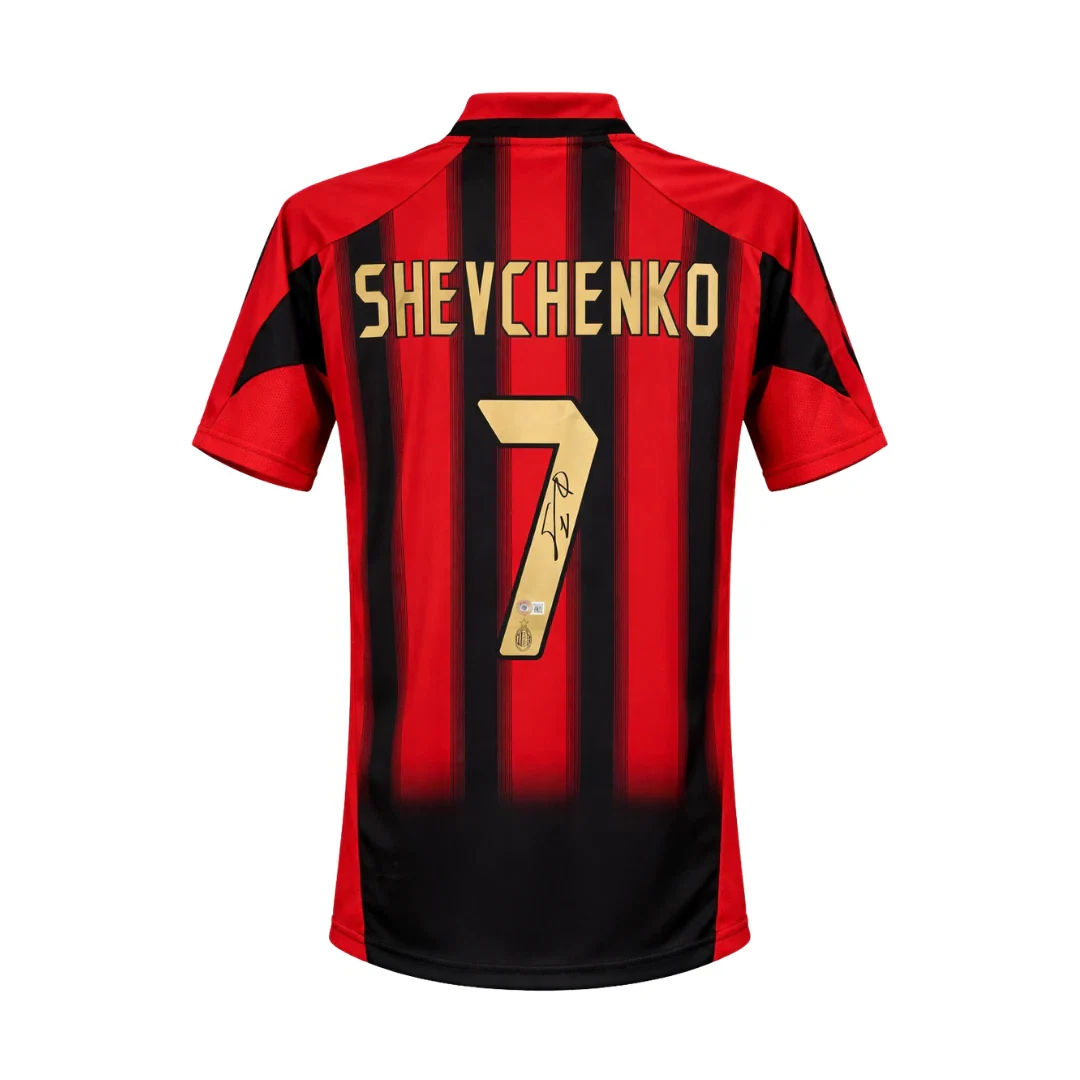 Framed Andriy Shevchenko Signed AC Milan Soccer Jersey #7 with Beckett COA - Image 3