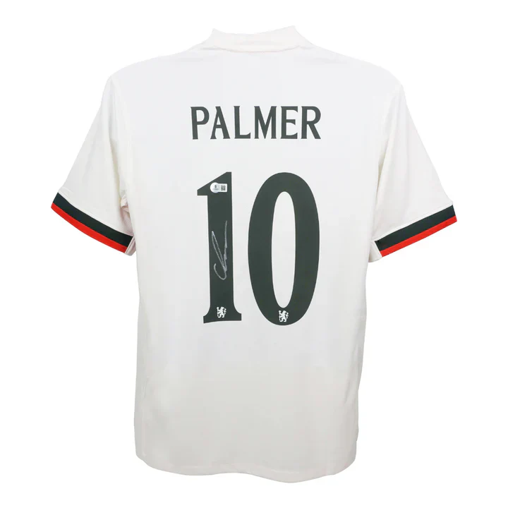 Framed Cole Palmer Signed Chelsea FC Away Soccer Jersey #10 with Beckett COA - Image 3