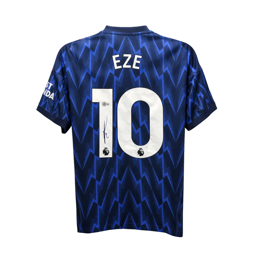 Framed Eberechi Eze Signed Arsenal FC Away Soccer Jersey #11 with Beckett COA - Image 3