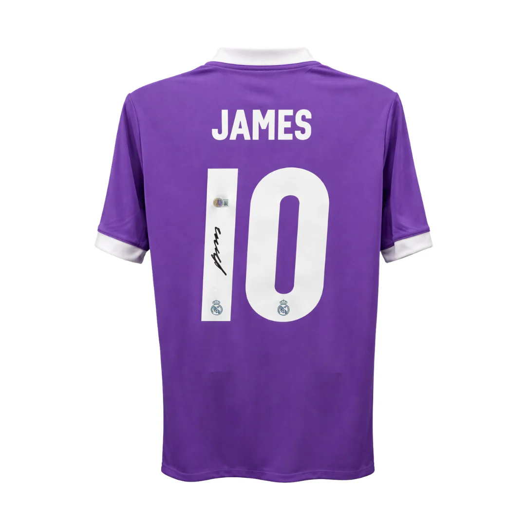Framed James Rodriguez Signed Real Madrid UCL Soccer Jersey #10 with Beckett Witness - Image 3