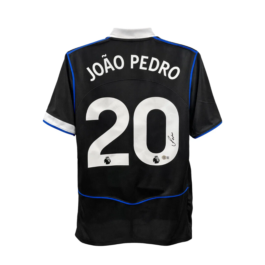 Framed Joao Pedro Signed Chelsea Away Soccer Jersey #20 with Beckett COA - Image 3