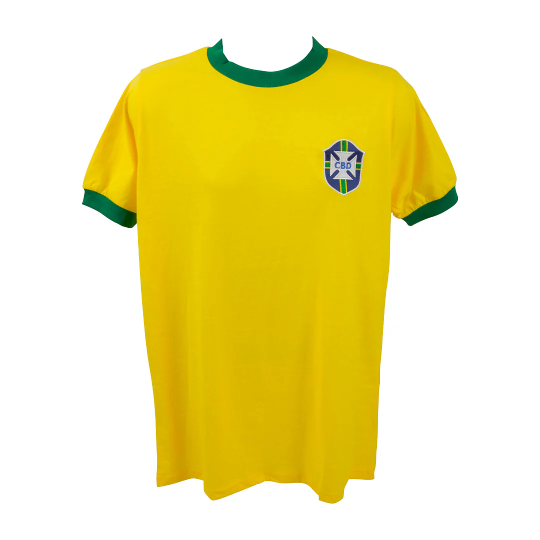 Pele Signed Vintage Brazil FC Home Soccer Jersey #10 with Beckett COA - Image 4